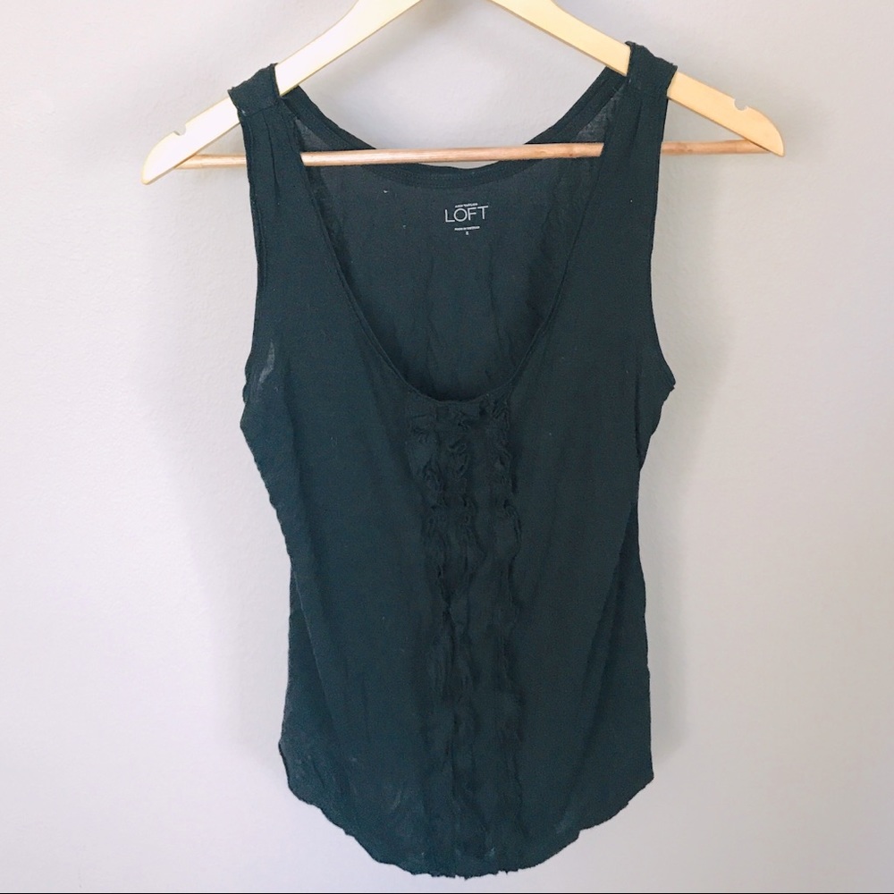Loft Ruffle Front Tank Top